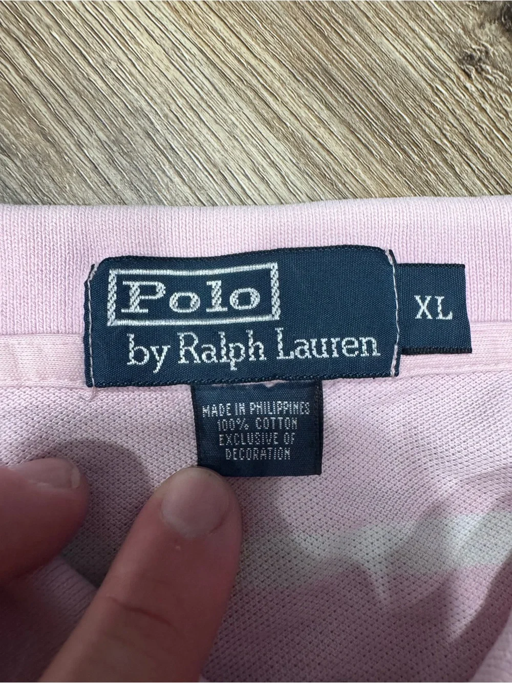 Y2K Ralph Lauren Pink & White Striped Polo Shirt